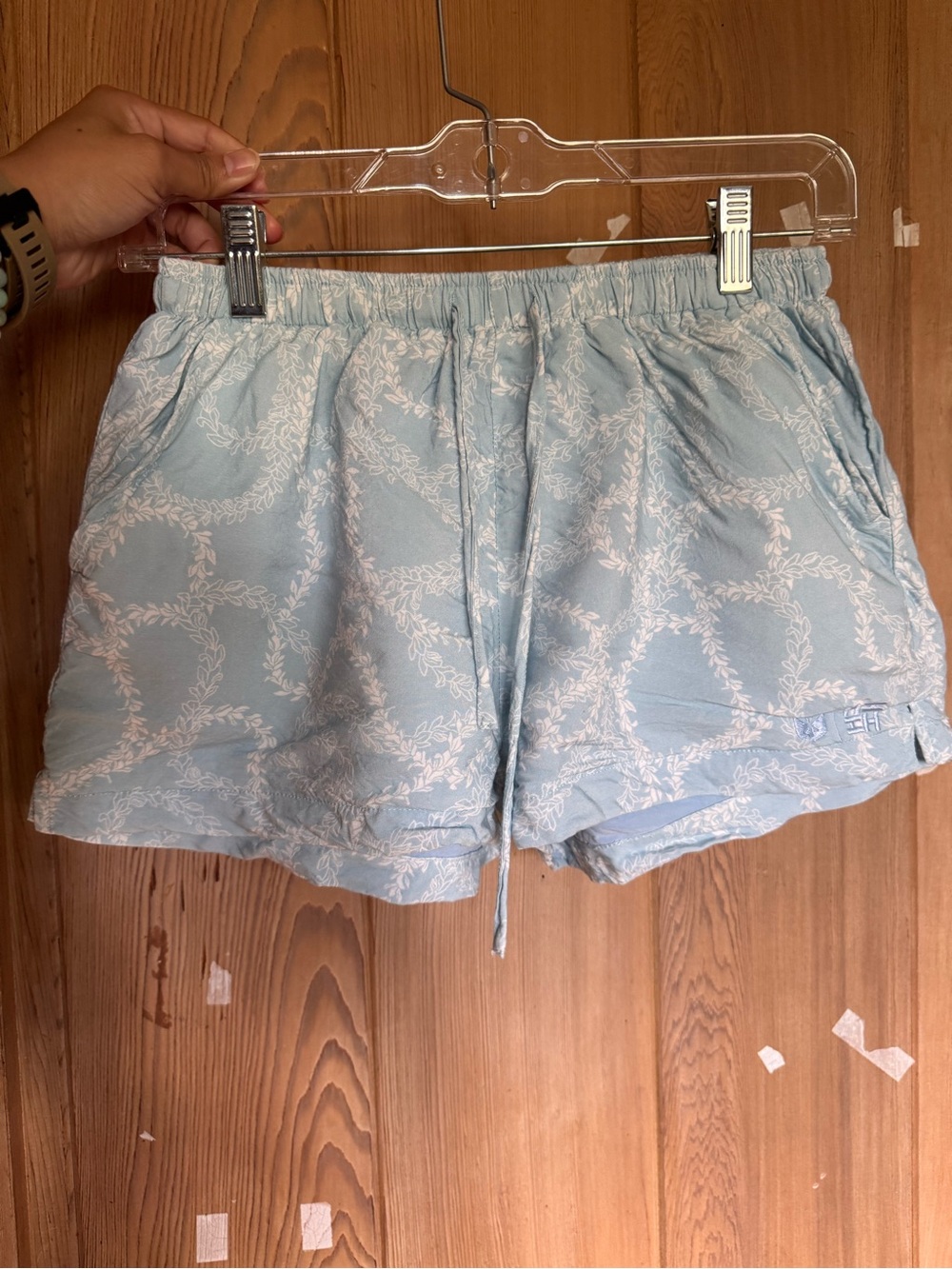 HIFinest Light Blue Floral Print Women's Lounge Shorts